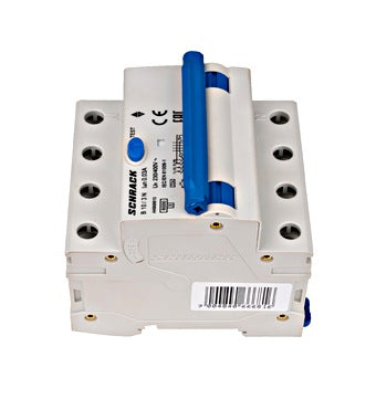 Intrerupator diferential RCBO, 3P+N, 30mA, 6kA, curba B, tip A, 10A, Amparo, Schrack