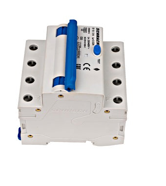 Intrerupator diferential RCBO, 3P+N, 30mA, 6kA, curba B, tip A, 10A, Amparo, Schrack