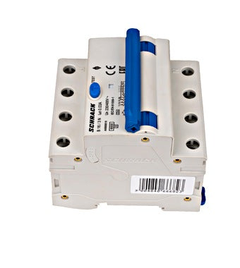 Intrerupator diferential RCBO, 3P+N, 30mA, 6kA, curba B, tip A, 16A, Amparo, Schrack