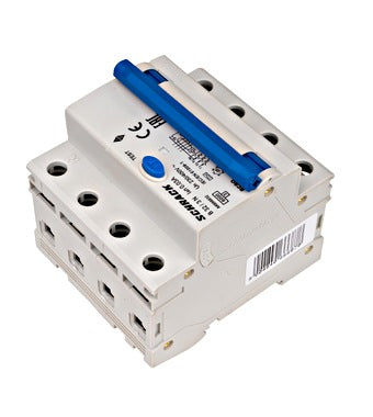 Intrerupator diferential RCBO, 3P+N, 30mA, 6kA, curba B, tip A, 32A, Amparo, Schrack