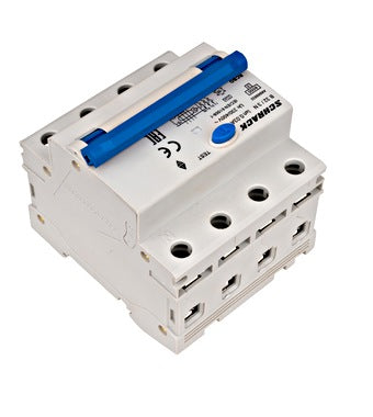 Intrerupator diferential RCBO, 3P+N, 30mA, 6kA, curba B, tip A, 32A, Amparo, Schrack