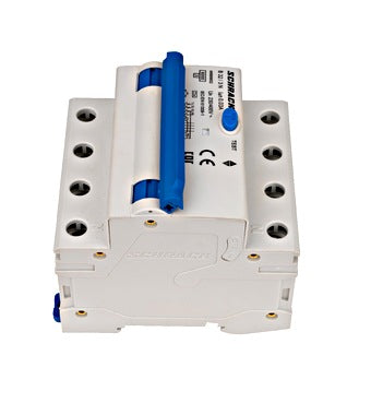 Intrerupator diferential RCBO, 3P+N, 30mA, 6kA, curba B, tip A, 32A, Amparo, Schrack