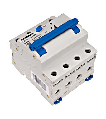 Intrerupator diferential RCBO, 3P+N, 30mA, 6kA, curba B, tip A, 40A, Amparo, Schrack