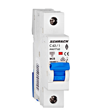 Siguranta automata (disjunctor) , 1P , C63,63A, 6kA, curba C, Amparo, Schrack