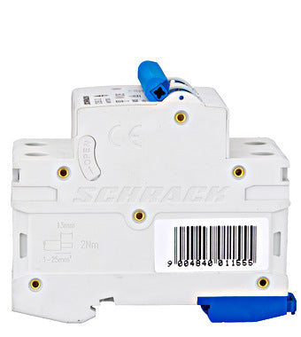 Siguranta automata (disjunctor) , 2P (bipolara) , C63 ,63A, 6kA, Amparo, Schrack