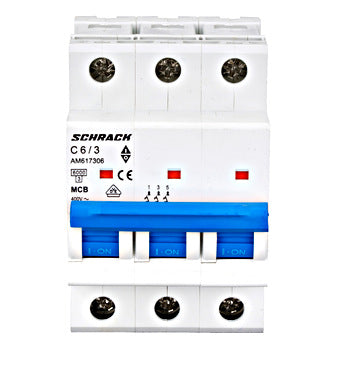 Siguranta automata (disjunctor) , 3P (tripolara) , C6 ,6A, 6kA, Amparo, Schrack