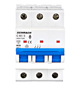 Siguranta automata (disjunctor) , 3P (tripolara) , C40 ,40A, 6kA, Amparo, Schrack