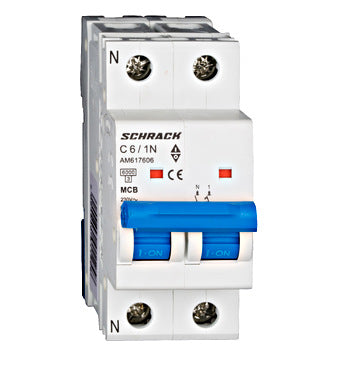 Siguranta automata (disjunctor) , 1P+N , C6 ,6A, 6kA, Amparo, Schrack