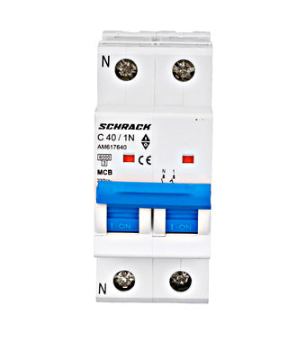 Siguranta automata (disjunctor) , 1P+N , C40 ,40A, 6kA, Amparo, Schrack