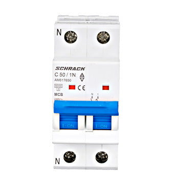 Siguranta automata (disjunctor) , 1P+N , C50 ,50A, 6kA, Amparo, Schrack