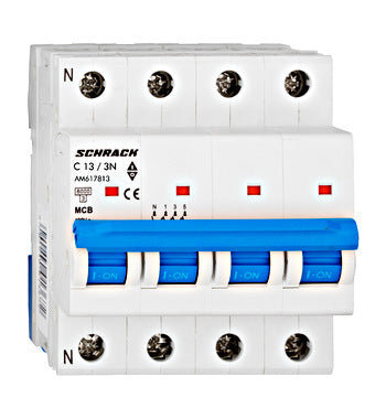 Siguranta automata (disjunctor) , 3P+N , C13 ,13A, 6kA, Amparo, Schrack