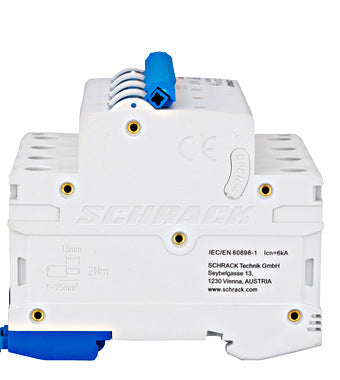 Siguranta automata (disjunctor) , 3P+N , C25 ,25A, 6kA, curba C, Amparo, Schrack