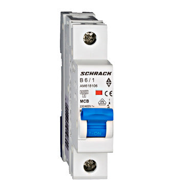 Intreruptor automat modular,Schrack (MCB) AMPARO 6kA, B 6A, 1-pol