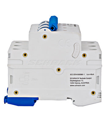 Siguranta automata (disjunctor) , 3 poli, B6, 6A, 6kA, curba B, Amparo, Schrack