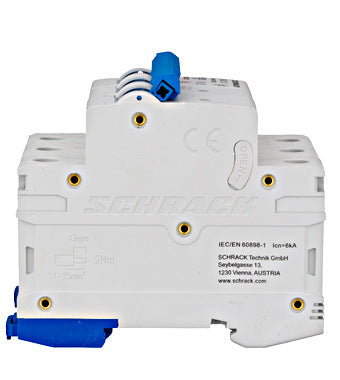 Siguranta automata (disjunctor) , 3 poli, B32, 32A, 6kA, curba B, Amparo, Schrack