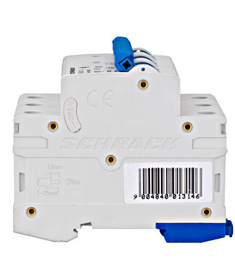 Siguranta automata (disjunctor) , 3 poli, B40, 40A, 6kA, curba B, Amparo, Schrack