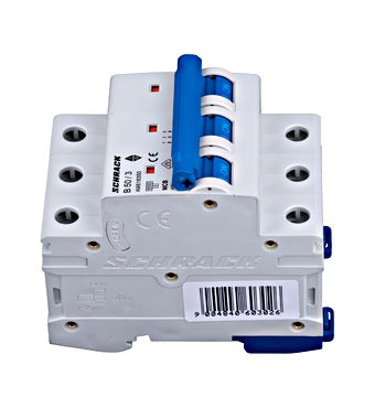 Siguranta automata (disjunctor) , 3 poli, B50, 50A, 6kA, curba B, Amparo, Schrack