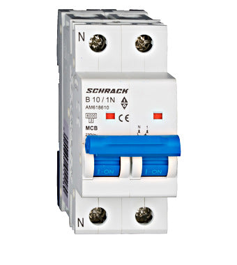 Siguranta automata (disjunctor) , 1P+N , B10,10A, 6kA, curba B, Amparo, Schrack