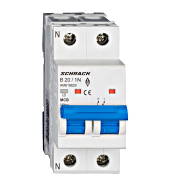 Siguranta automata (disjunctor) , 1P+N , B20,20A, 6kA, curba B, Amparo, Schrack