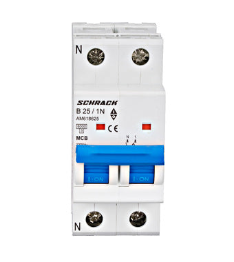 Siguranta automata (disjunctor) , 1P+N , B25,25A, 6kA, curba B, Amparo, Schrack