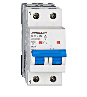 Siguranta automata (disjunctor) , 1P+N , B32,32A, 6kA, curba B, Amparo, Schrack