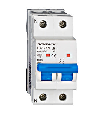 Siguranta automata (disjunctor) , 1P+N , B40,40A, 6kA, curba B, Amparo, Schrack