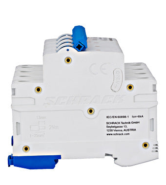 Siguranta automata (disjunctor) , 3P+N , B13, 13A, 6kA, curba B, Amparo, Schrack