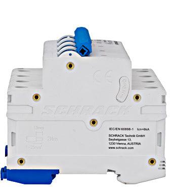 Siguranta automata (disjunctor) , 3P+N , B32,32A, 6kA, curba B, Amparo, Schrack