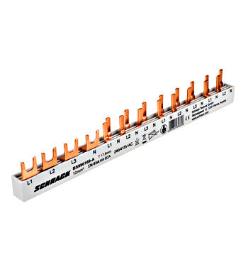 Busbar furca, 1xDiferential 4 poli + 8 x Intrerupator Automat 1P+N