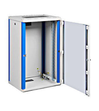 Dulap de perete DTW, 20U 600x1001x450, 19", ușă metalică, S-Rack Schrack