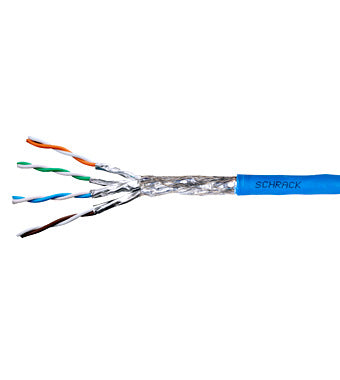 Cablu F/FTP Cat.6a, 4x2xAWG23/ 500MHz, LS0H-3,Dca, albastru