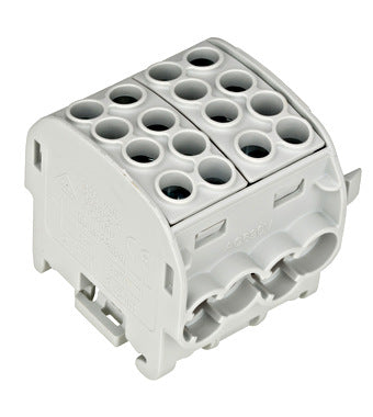 Clema de derivatie Cu-Al, 35mmp, 4 intrari-4 iesiri,Gri