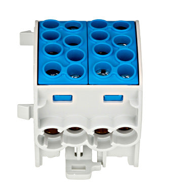 Clema de derivatie Cu-Al, 35mmp, 4 intrari-4 iesiri,Albastru