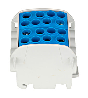 Clema de derivatie Cu-Al, 35mmp, 4 intrari-4 iesiri,Albastru