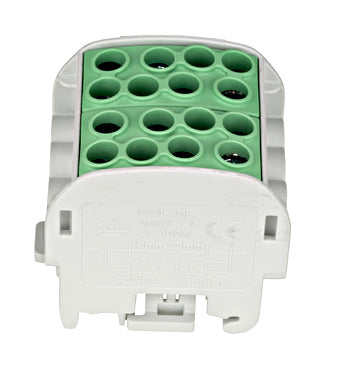 Clema de derivatie Cu-Al, 35mmp, 4 intrari-4 iesiri,verde