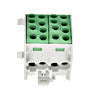 Clema derivatie, 35mm²,Cu-Cu, 4 intrari-4 iesiri, galben/verde, Schrack