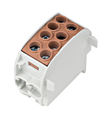 Clema derivatie, 35mm², Cu-Cu, 1P, maro, Schrack