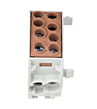 Clema derivatie, 35mm², Cu-Cu, 1P, maro, Schrack