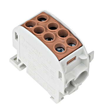 Clema derivatie, 35mm², Cu-Cu, 1P, maro, Schrack
