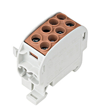 Clema derivatie, 35mm², Cu-Cu, 1P, maro, Schrack