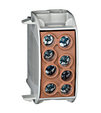 Clema derivatie, 35mm², Cu-Cu, 1P, maro, Schrack