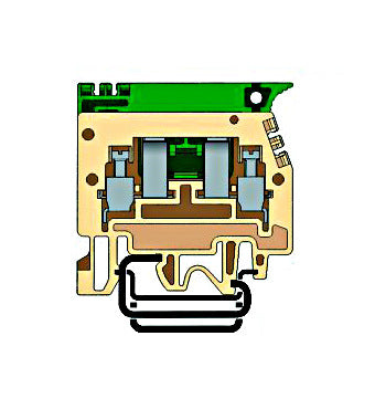 Clemă cu fuzibil tip SFR.4, bej/0,2-6 mm², Schrack