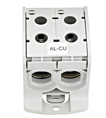 Clema de derivatie dubla AL-CU, 1P, 185mmp/150mmp, cu pin, gri