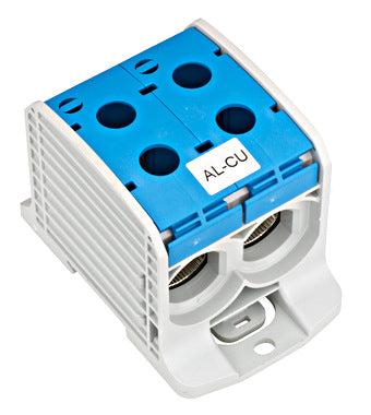 Clema de derivatie dubla AL-CU, 1P, 185mmp/150mmp, cu pin, albastra