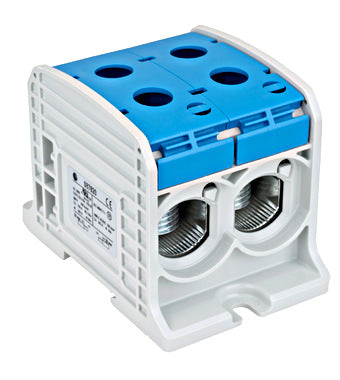 Clema de derivatie dubla AL-CU, 1P, 185mmp/150mmp, cu pin, albastra