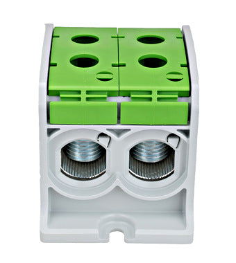 Clema de derivatie dubla AL-CU, 1P, 185mmp/150mmp, cu pin, verde