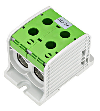 Clema de derivatie dubla AL-CU, 1P, 185mmp/150mmp, cu pin, verde