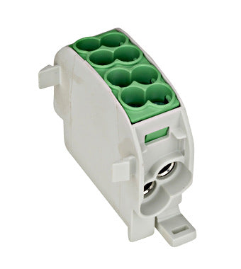 Clema derivatie, 25mm², Cu-Al, galben/verde, Schrack