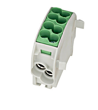 Clema derivatie, 25mm², Cu-Al, galben/verde, Schrack