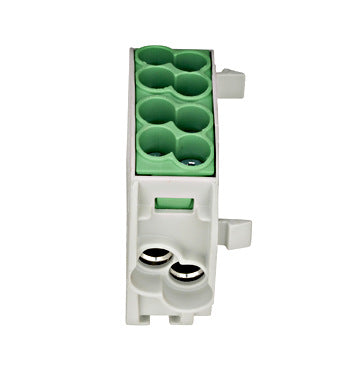 Clema derivatie, 25mm², Cu-Al, galben/verde, Schrack